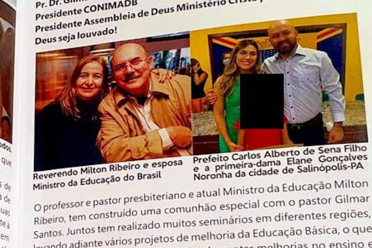 Bíblia distribuída no Pará com foto do então ministro da Educação, Milton Ribeiro