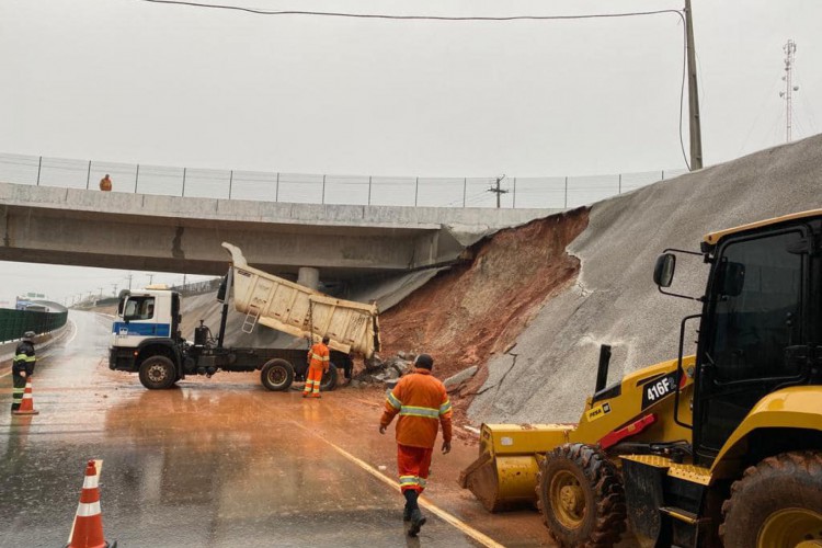 Obra desaba no Rio Grande do Sul