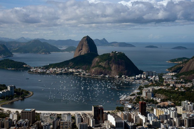 Vista do P�de A�ar com a enseada de Botafogo