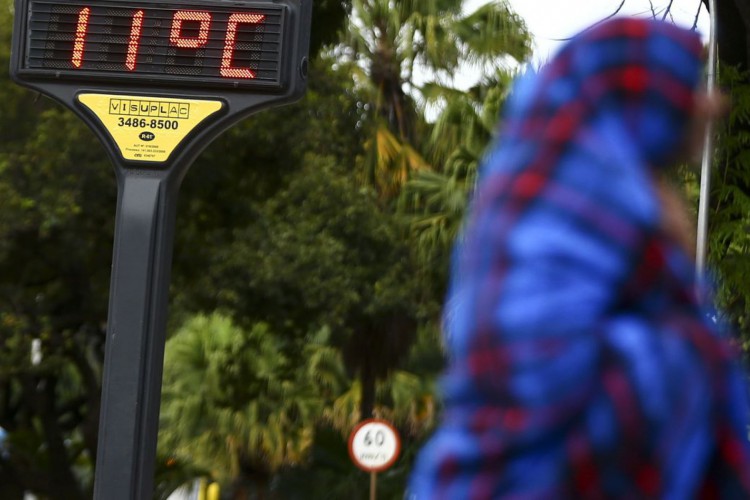 Baixas temperaturas em Brasília.