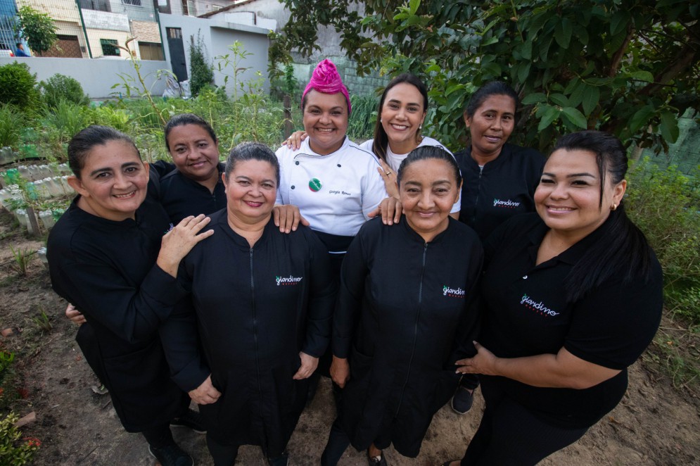  O Giardino Buffet é um empreendimento de impacto localizado no Bairro Bom Jardim, no Movimento de Saúde Mental, que tem como uma das bases estimular as mulheres a terem suas próprias rendas(Foto: FERNANDA BARROS)