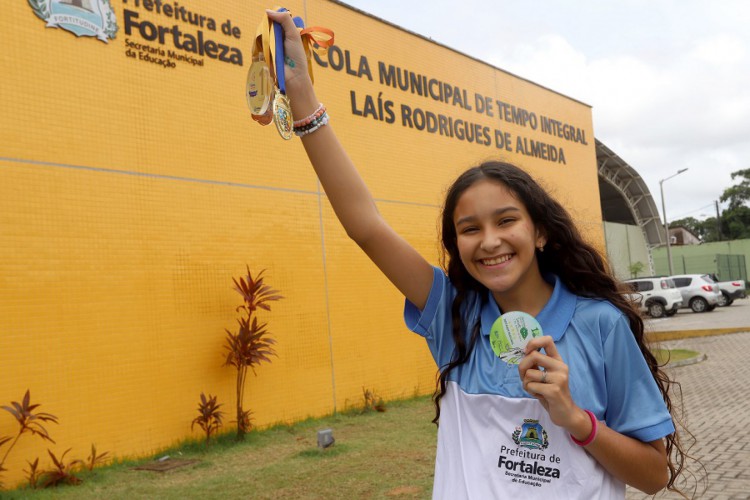 A aluna tem 13 anos e é destaque em olimpíadas nacionais