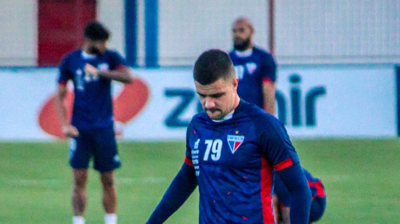 Atacante Renato Kayzer em treino do Fortaleza no Centro de Excelência Alcides Santos, no Pici