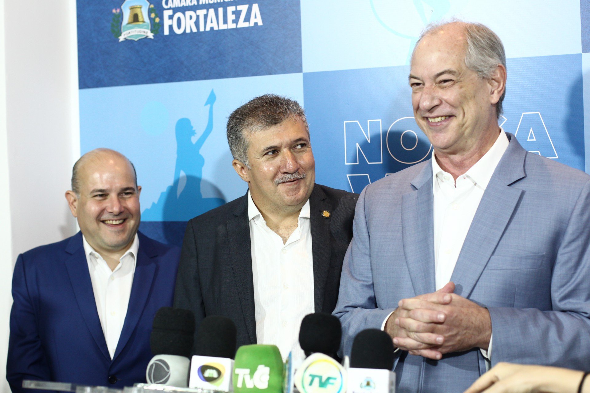 Roberto Cláudio, Antônio Henrique e Ciro Gomes (Foto: FABIO LIMA)