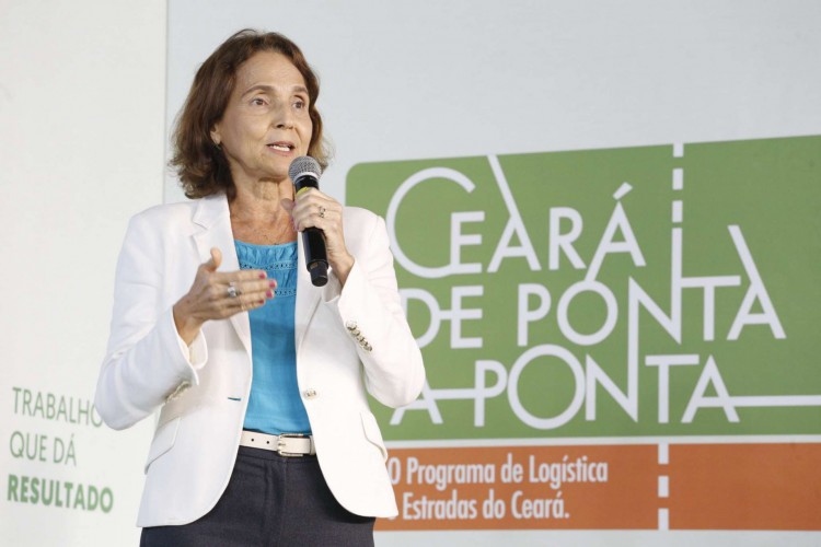 ￼GOVERNADORA Izolda Cela anunciou o projeto de recuperação de estadas do Ceará em live