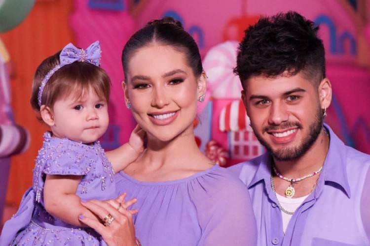 Virginia e Zé Felipe na comemoração de aniversário da primogênita Maria Alice, em 30 de maio de 2022