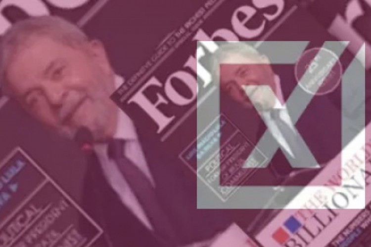 Não é verdadeira a capa atribuída à revista Forbes que aponta Lula como bilionário