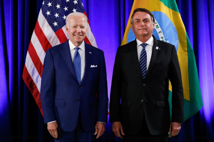 (Los Angeles - EUA, 09/06/2022) Presidente da República Jair Bolsonaro, durante encontro com o Presidente dos Estados Unidos da América, Senhor Joe Biden.

