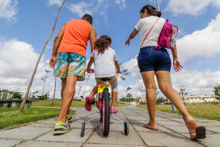 Uma das rotas do Ciclofaixa de Lazer sai do Parque Rachel de Queiroz e segue até a Cidade da Criança