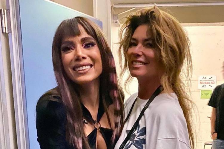 Shania Twain acompanhou o show de Anitta na Suíça