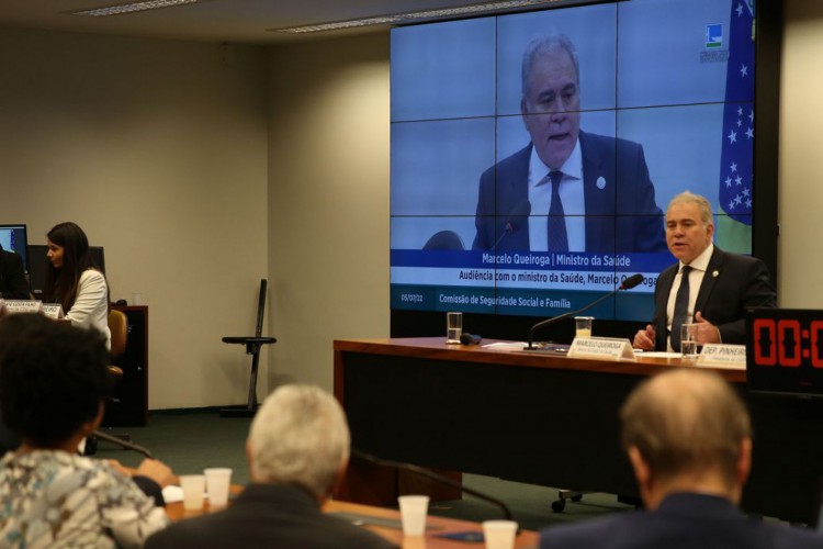 O ministro da Saúde, Marcelo Queiroga, participa de audiência pública, comissão da Câmara .