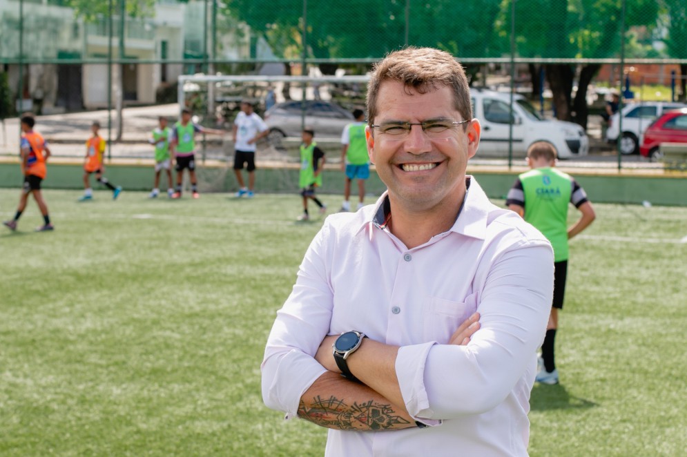 FORTALEZA, CE, BRASIL, 18-06.2022: Rogério Nogueira Pinheiro, Secretário de Esporte e Juventude do Estado do Ceará. Areninha do João XXII. Projeto Areninha, para mostra como cada areninha se comporta em cada bairro e fazer os atletas para cada time. em epoca de COVID-19. (Foto:Aurelio Alves/ Jornal O POVO)(Foto: Aurelio Alves)