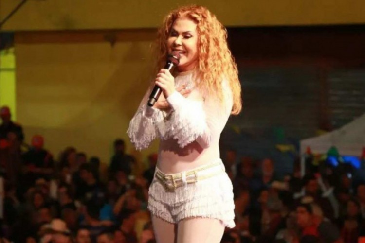 Show: Joelma durante o Forrozão do Galo, realizado em 8 de julho no Centro do Recife 