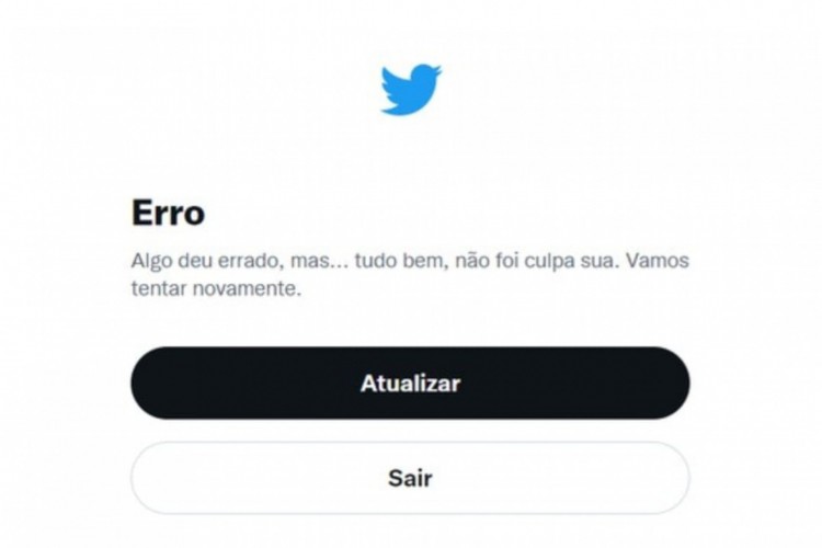 Mensagem que aparece para quem tenta fazer o login na plataforma