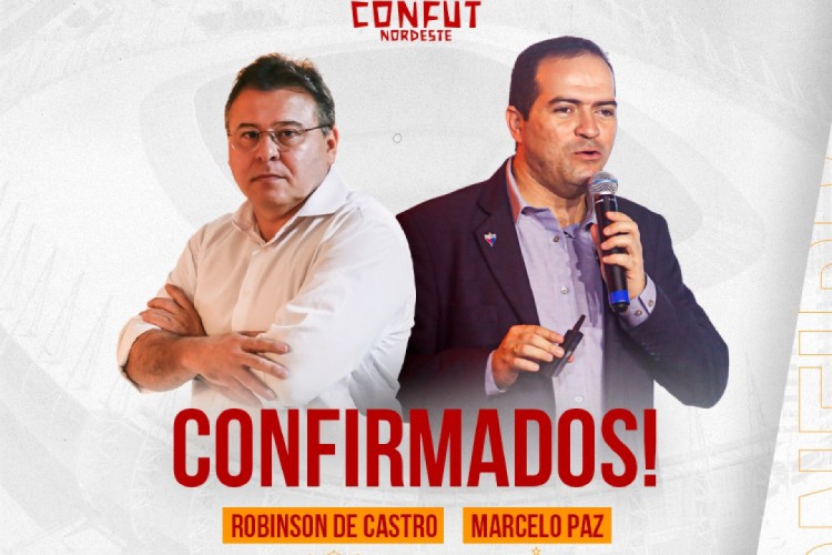 Robinson de Castro e Marcelo Paz são presenças confirmadas no Confut Nordeste 2022. 