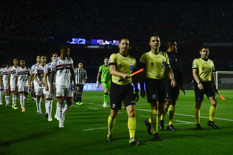 São Paulo(BRA) vs. Ceara(BRA), partida válida pelo jogo de ida das quartas de final da Sul-Americana 2022, no estádio do Morumbi, em São Paulo. 