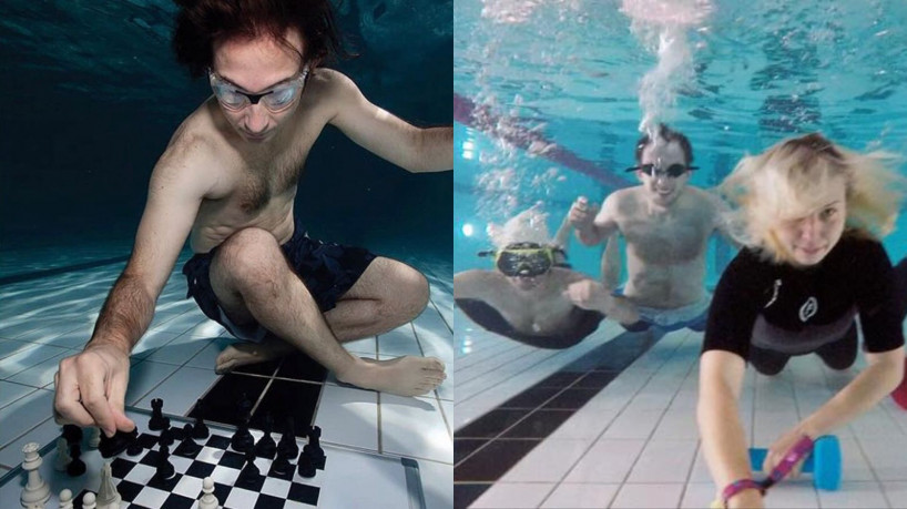 Campeonato faz uma mistura inusitada de xadrez e mergulho no Reino Unido, Mundo