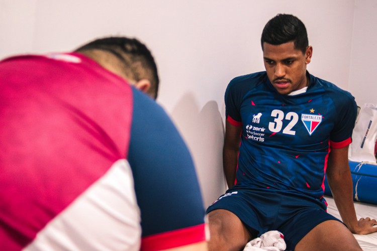 Atacante Pedro Rocha em treino do Fortaleza no Centro de Excelência Alcides Santos, no Pici