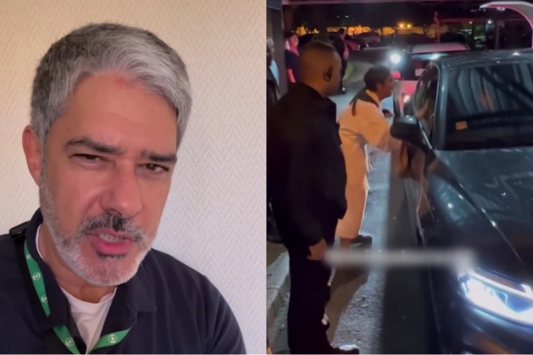 Willian Bonner falou sobre o vídeo em que aparece Ivete Sangalo batendo no vidro de seu carro