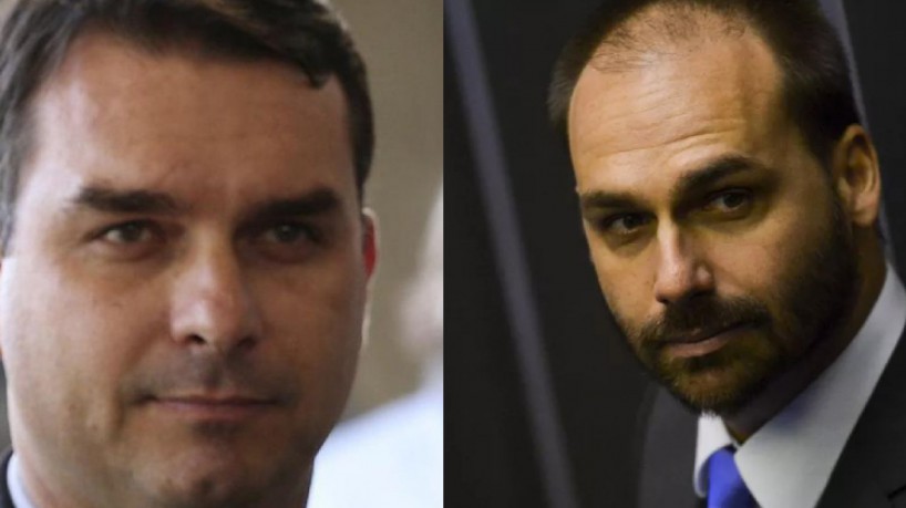 Flávio e Eduardo Bolsonaro são filhos do presidente Jair Bolsonaro (PL).