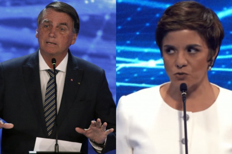 Bolsonaro ataca Vera Magalhães durante debate na Band.