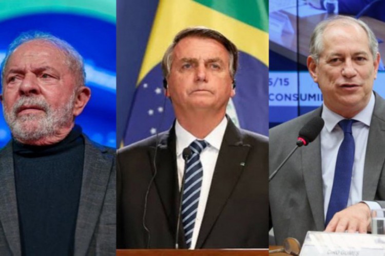 Lula, Jair Bolsonaro e Ciro Gomes