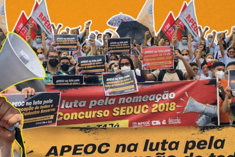 Apeoc convoca todos os professores, profissionais da educação, estudantes e a comunidade escolar em geral para manifestação