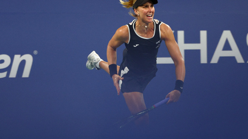 Tenista brasileira Bia Haddad em jogo do US Open