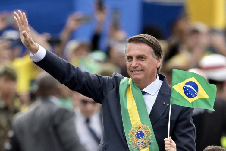 Presidente Jair Bolsonaro, no desfile de 7 de setembro