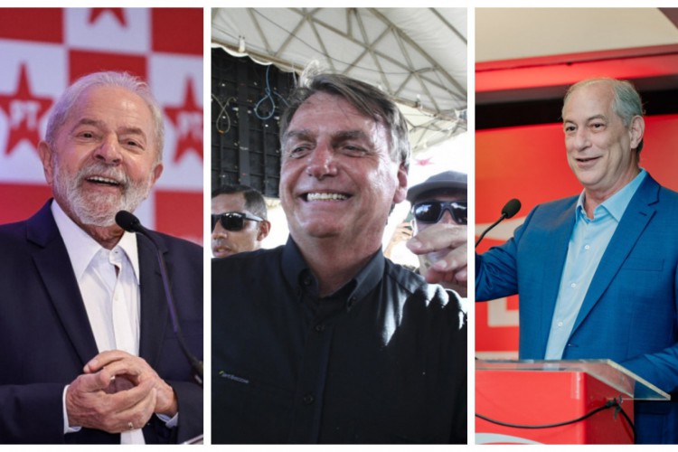 Lula, Bolsonaro e Ciro Gomes