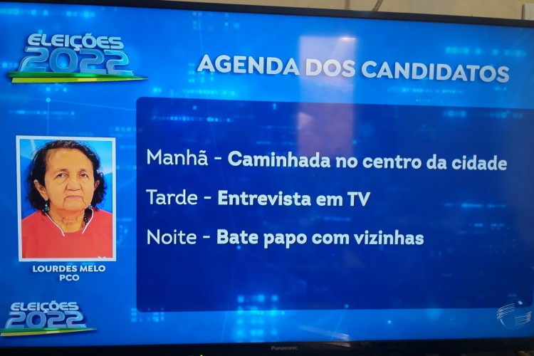 Agenda eleitoral, Lourdes Melo (PCO)