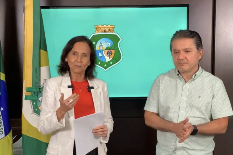 A governadora do Ceará, Izolda Cela, anunciou na tarde desta quarta-feira, 21, em live nas redes sociais, um concurso público da Cagece ao lado do presidente da companhia, Neuri Freitas