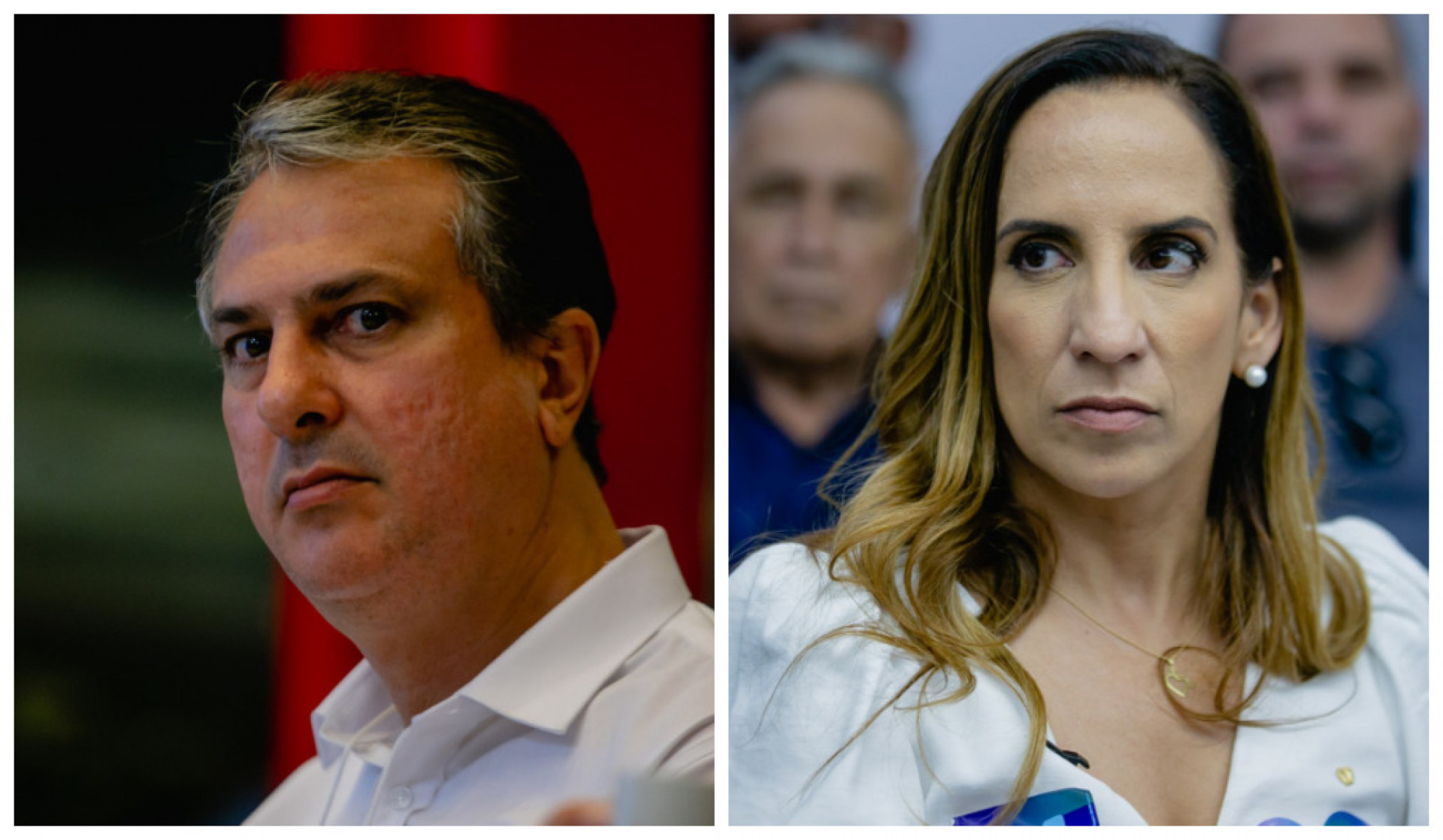 Camilo Santana e Kamila Cardoso, candidatos ao Senado (Foto: Aurélio Alves)