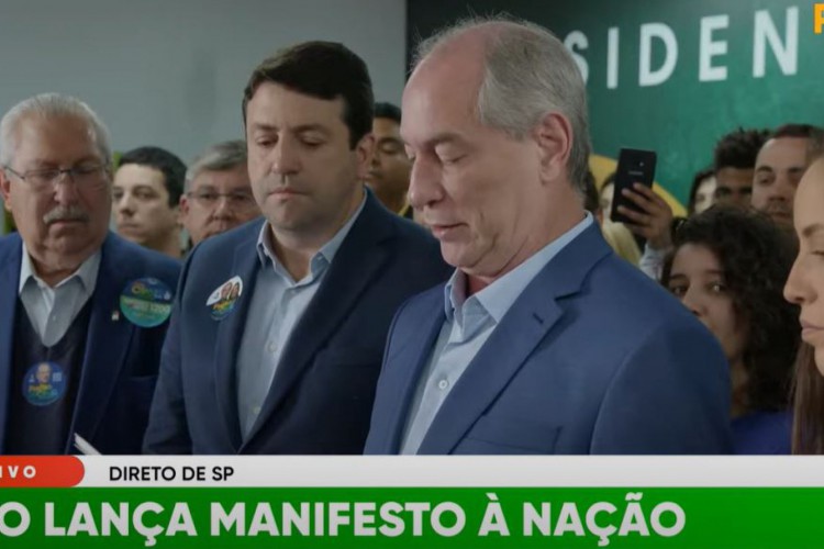 Ciro Gomes (PDT) fez transmissão ao vivo na última segunda-feira para fazer pronunciamento à Nação