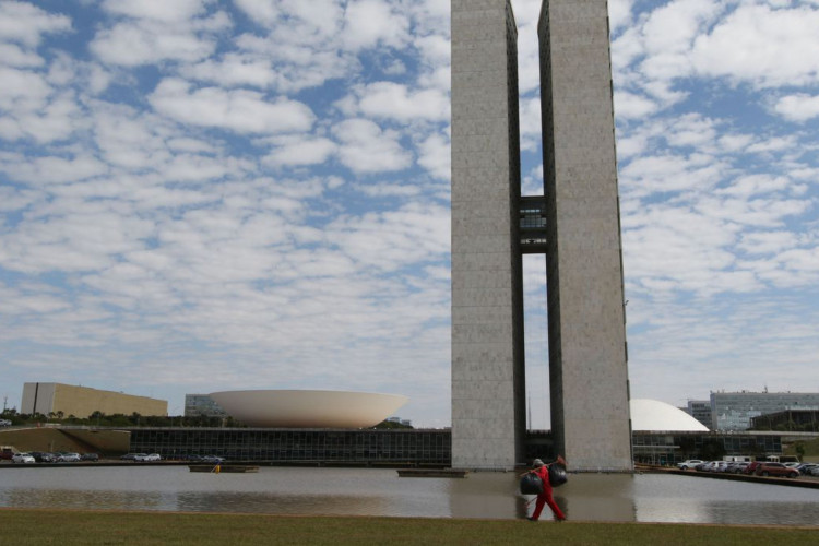 Palácio do Congresso Nacional na Praça dos Três poderes em Brasília