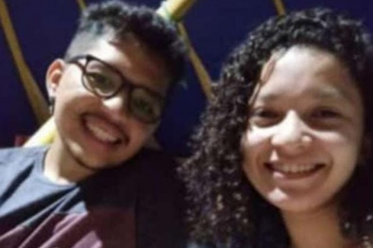 Casal Matheus Alves Varela e Sabrina Rodrigues de Abreu, ambos de 22 anos, foi encontrado morto dentro do carro