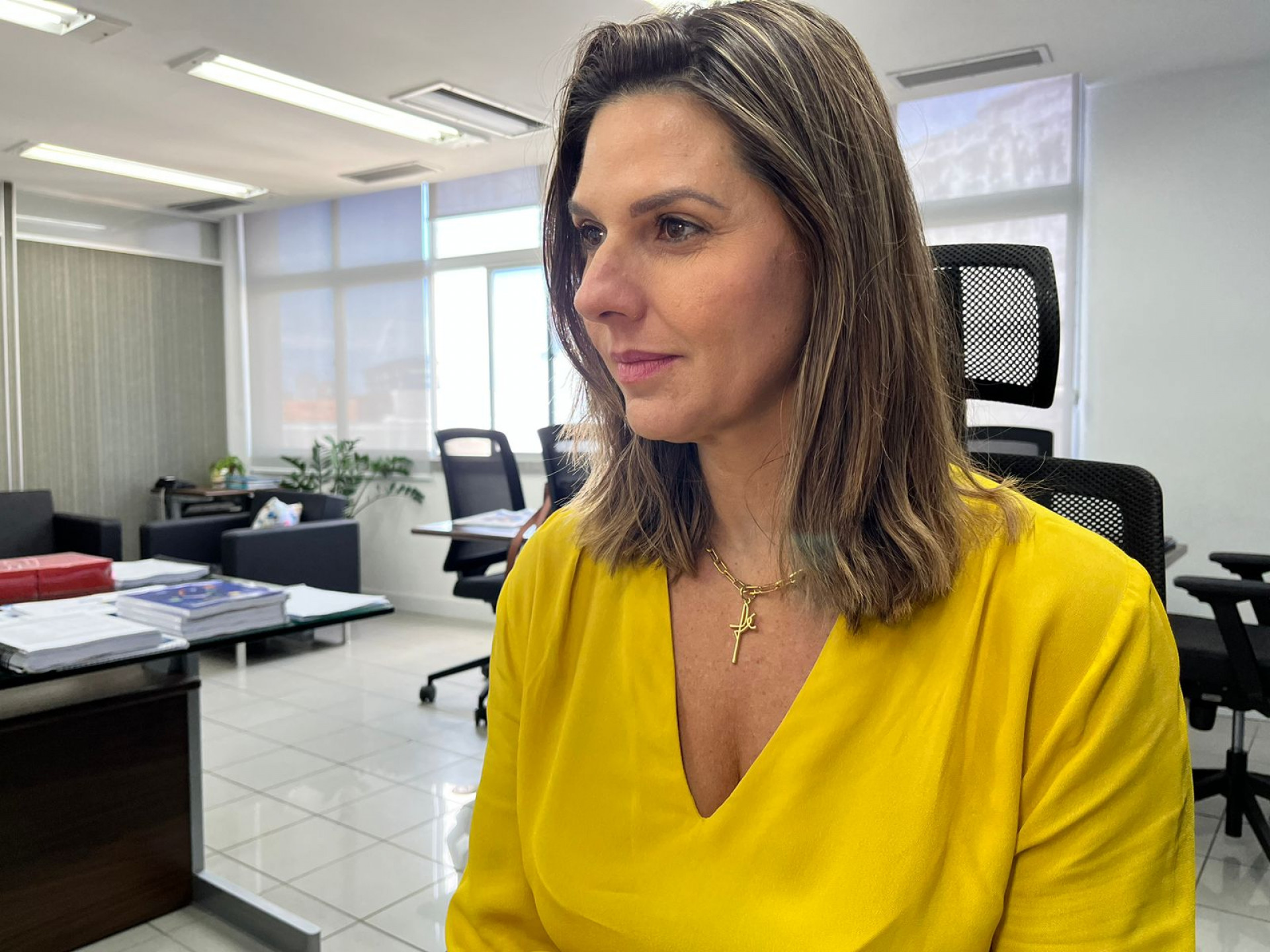 A presidente do Fórum de Secretários de Fazenda e Finanças da Frente Nacional dos Prefeitos, Giovanna Victer, em entrevista à rádio O POVO CBN (Foto: Divulgação)