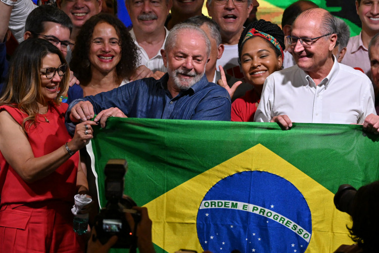 Elected president for the leftist Workers Party (PT) Luiz Inacio Lula da Silva speaks after winning the presidential run-off election, in Sao Paulo, Brazil, on October 30, 2022. Brazil's veteran leftist Luiz Inacio Lula da Silva was elected president Sunday by a hair's breadth, beating his far-right rival in a down-to-the-wire poll that split the country in two, election officials said.