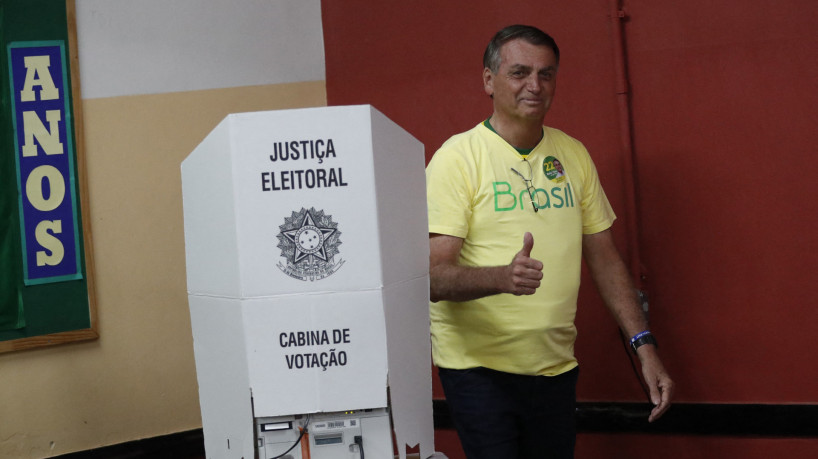 Jair Bolsonaro (PL), ex-presidente, depois de votar em 2022, na eleição em que perdeu para Lula