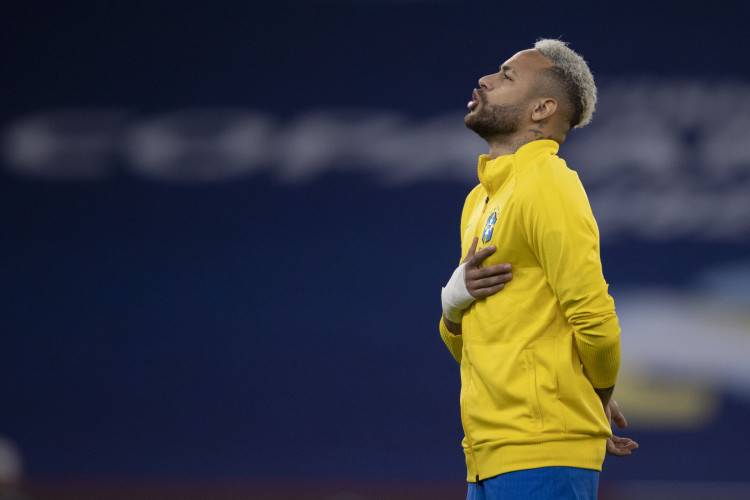 Atacante Neymar no jogo Brasil x Argentina, no Maracanã, pela final da Copa América 2021