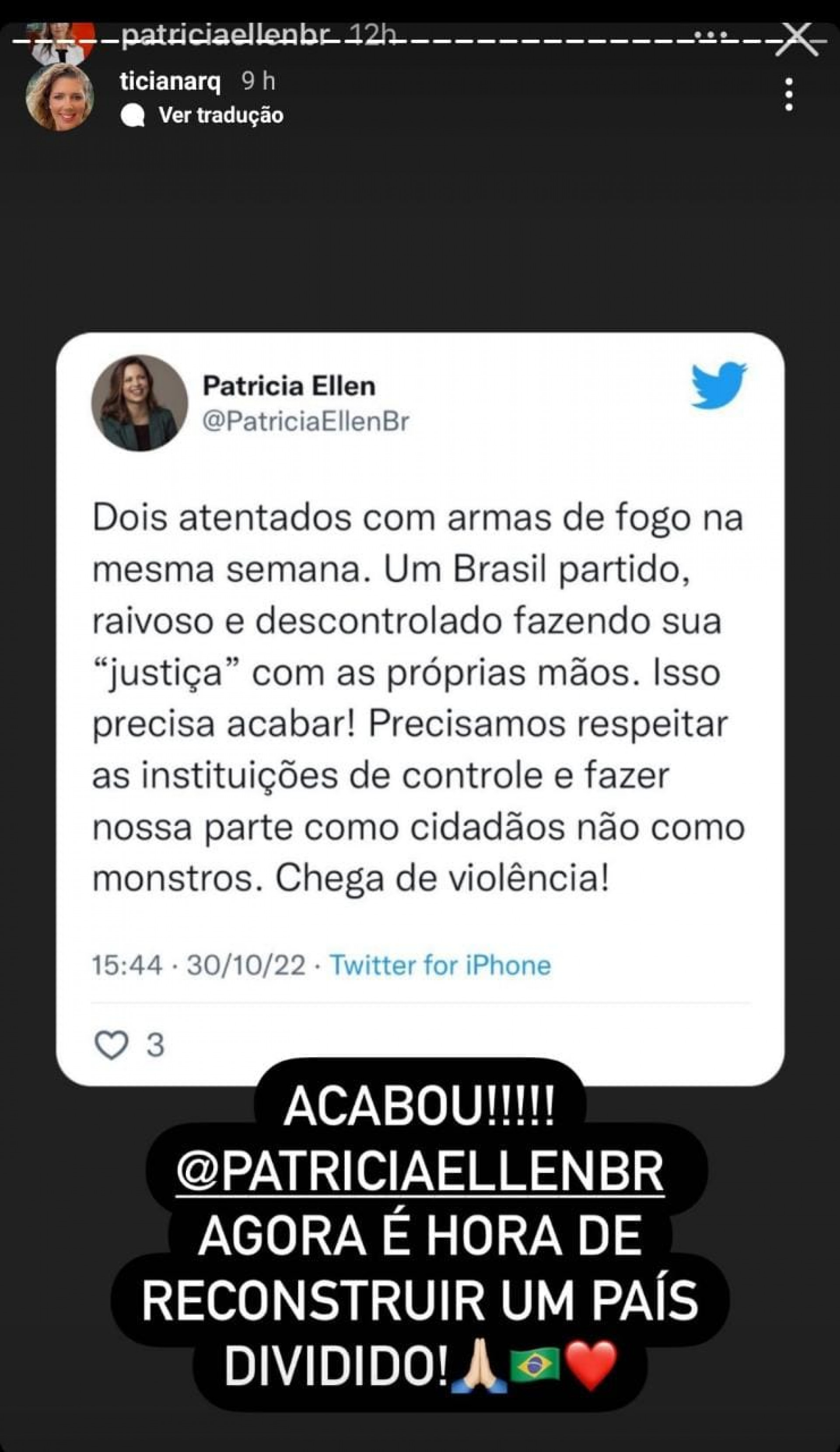 Ticiana Rolim Queiroz comemorou a vitória de Lula nas redes sociais