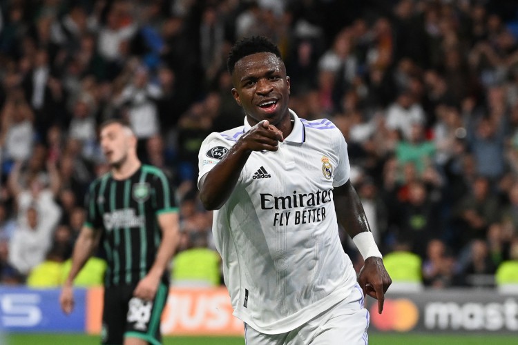 Vinicius JR marcou um dos gols da goleada do Real Madrid sobre o Celtic na Champions League