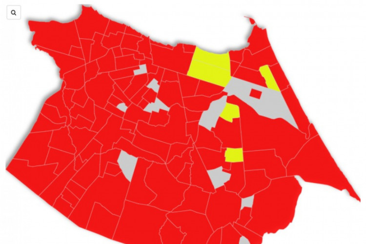 Mapa da votação do 2º turno da eleição presidencial em Fortaleza