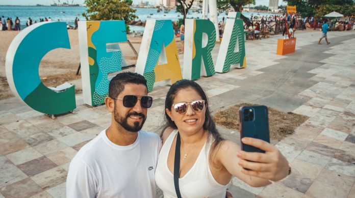 Fortaleza, Ce, BR 06.11.22- Letreiros da Beira Mar atraem turistas e moradores por ser um excelente local para fotos(Fco Fontenele/O POVO)