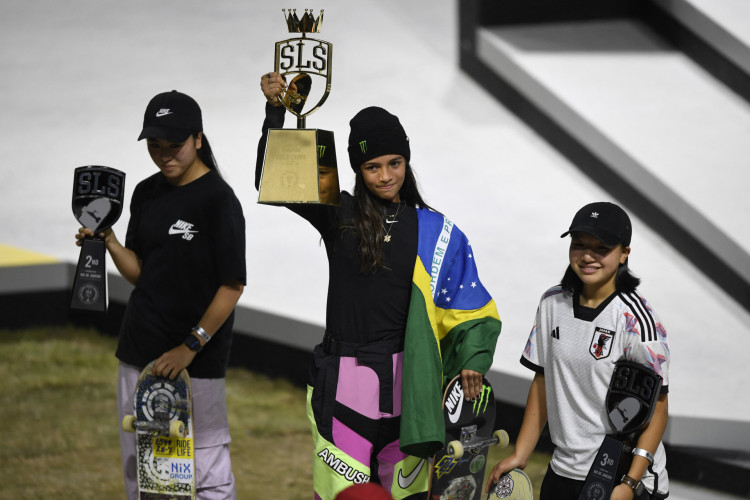 Rayssa Leal na etapa do Rio de Janeiro da Liga Mundial de skate street