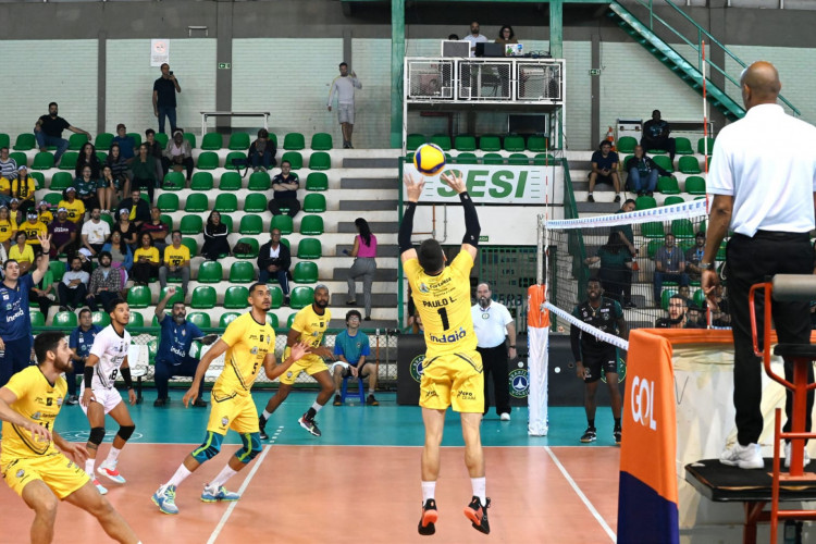 Registro da partida entre Rede Cuca e Brasília Vôlei, pela Superliga 