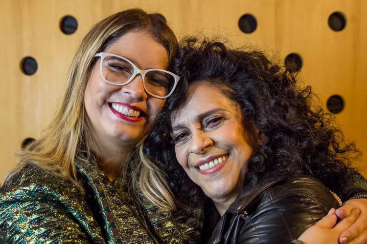 Marília Mendonça e Gal Costa durante gravação do clipe 