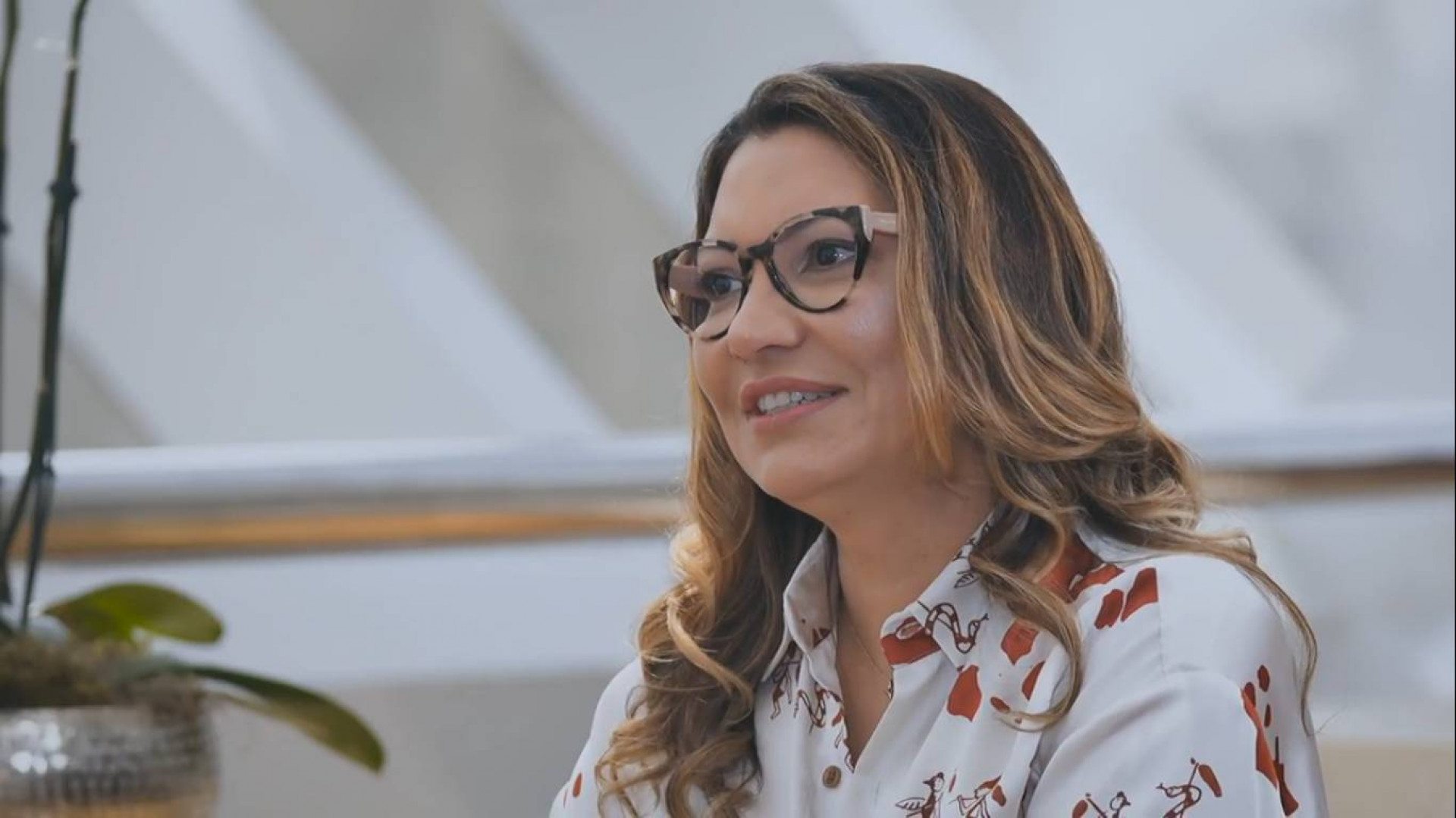 Janja da Silva, sociólogca, primeira-dama e mulher do presidente Lula (Foto: Reprodução/TV Globo)