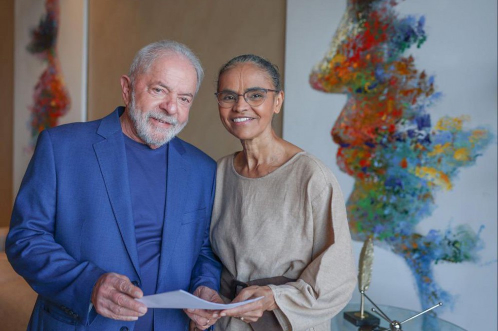 ￼Lula e Marina Silva na COP27 no Egito (Foto: Ricardo Stuckert/Reprodução twitter)