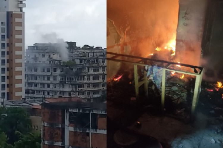 Chamas foram contidas pelos Bombeiros